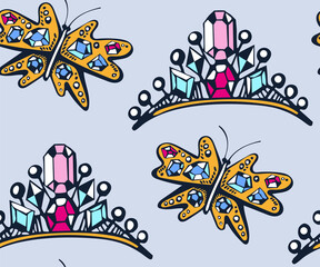 Vector background hand drawn jewelery. Hand drawn ink illustration. Modern ornamental decorative background. Vector pattern. Print for textile, cloth, wallpaper, scrapbooking