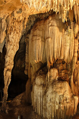 Lava tube, stalactite cave near Kanchanaburi, Thailand, Asia
