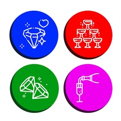 Set of sparkling icons