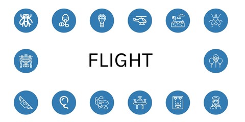 flight icon set