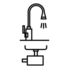 Sink and faucet icon