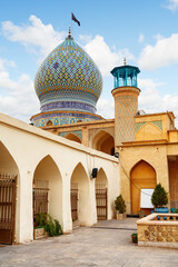 Unusual view of Ali Ibn Hamzeh Holly Shrine, Shiraz, Iran