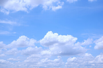 White cloud and Beautiful with blue sky background.