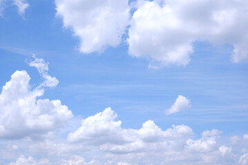 White cloud and Beautiful with blue sky background.