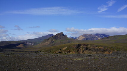 mountain landscape with blue sky