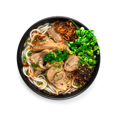 Vietnamese Rice Noodles Soup with Stewed Beef Shank slice
