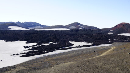 snow covered mountains
