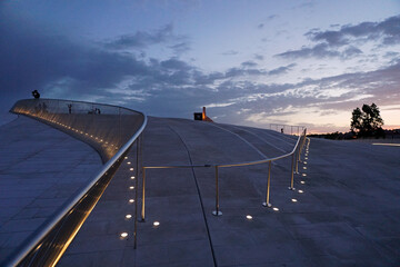 Lisbon, view of the bridge and the Maat museum