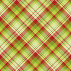 Seamless pattern in simple bright red and green colors for plaid, fabric, textile, clothes, tablecloth and other things. Vector image. 2