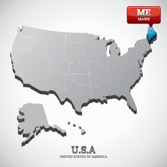 maine state on the map of usa