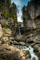 waterfall in the mountains