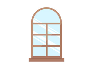 Window vector illustration. Window vector design. Wood window icon. 