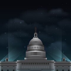 night view of capitol building