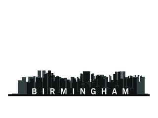 Fototapeta na wymiar Birmingham England, United Kingdom city silhouette 