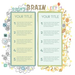 Naklejka premium infographic of brain