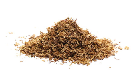 Tobacco pile isolated on white background