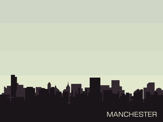 Manchester,England city skyline