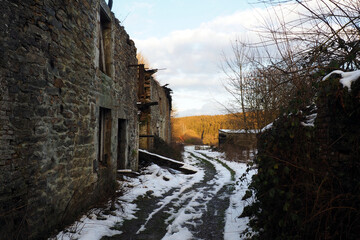 Abandoned place in the middle of the forest