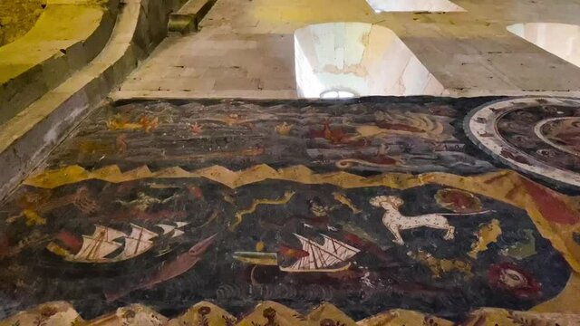  Svetitskhoveli Cathedral. Interior view. High quality 4k footage.