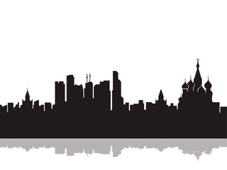 Moscow,Russia city skyline vector silhouette 