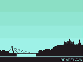Bratislava,Slovakia city skyline  vector silhouette