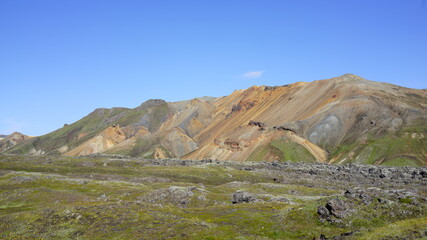 mountain landscape with blue sky