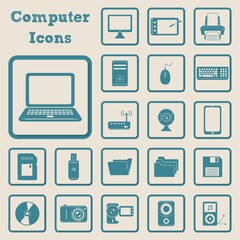 collection of computer icons