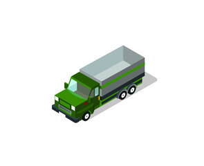 Transport truck isometric view