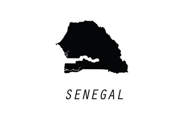 Senegal map vector illustration