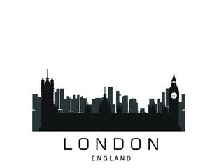 Naklejka premium London, United kingdom city silhouette