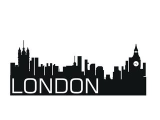 Naklejka premium London, United kingdom city silhouette