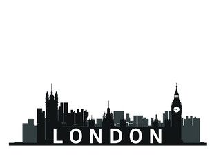 Fototapeta premium London, United kingdom city silhouette