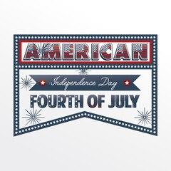 american independence day label