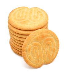 Crackers on a white background