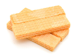 wafer sticks on white background