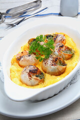 French Style Baked Snail With Potato Paste