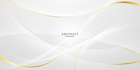 Abstract grey and gold background poster with dynamic waves. technology network Vector illustration.