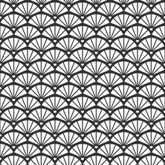 Geometric seamless vintage pattern with fans