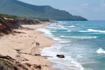 sand dunes and wild beach of Piscinas, west sardinia