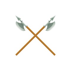 two crossed halberds
