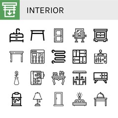 Set of interior icons