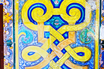 Great for textures Andalusia style wall Azulejos tiles background
