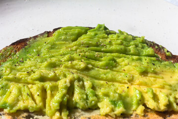 sliced avocado on toast bread