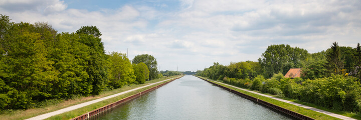 Datteln-Hamm-Kanal, Stockum, Werne, Ruhrgebiet, Nordrhein-Westfalen, Deutschland, Europa