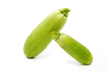 Fresh vegetable marrow. Isolated on white.