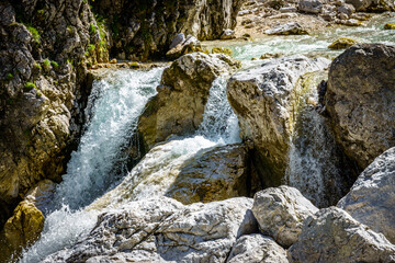Obraz premium famous hoellental near zugspitze mountain in bavaria