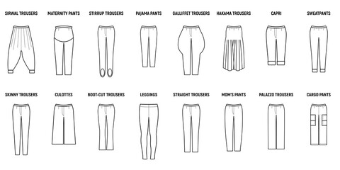 Trousers for woman set.