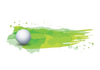 golf ball in golf course - obrazy, fototapety, plakaty