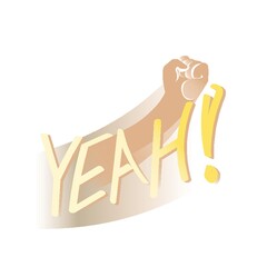 hand showing yeah expression