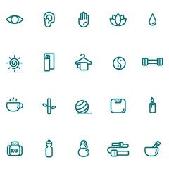 Fototapeta premium assorted exercise and zen icon set